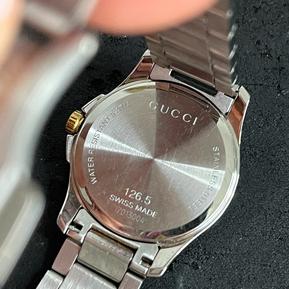 GUCCI G-Timeless YA126531 Two-Tone PVD Stainless Steel ladies Watch - Picture 15 of 17